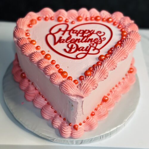Heart-Shaped Strawberry Cake